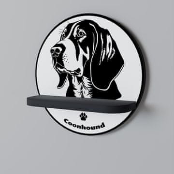 shumee Okrogla polica za pse COONHOUND, črna