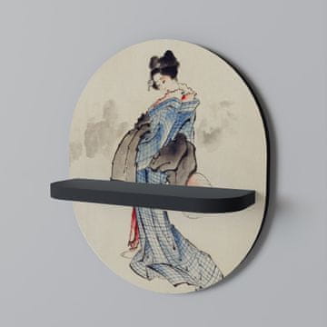 shumee GEISHA FANTASY Ovalna polica črna