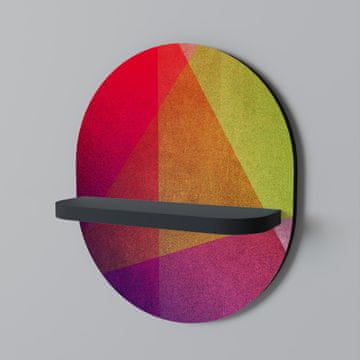 shumee VIVID GEOMETRY Ovalna polica črne barve