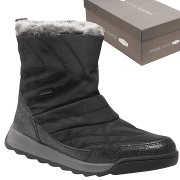 shumee Ženski gležnjarji Cross Jeans KK2R4014C črne barve - elegantni in topli zimski čevlji