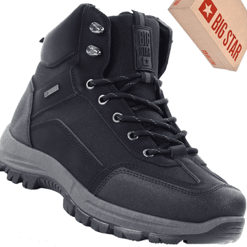 shumee Big Star SS174051 - moški črni pohodniški/naravni čevlji