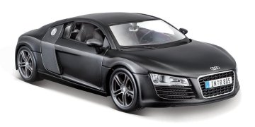 TOBAR Maisto - Audi R8, mat črna, 1:24
