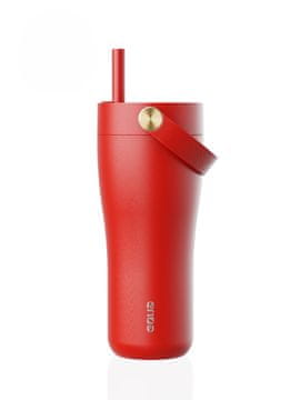 Equa Carry steklenica s slamico, 600 ml, Pomodoro