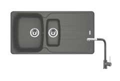 Franke set AZG 651 + Sirius STONEGREY/KROM