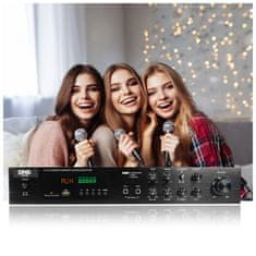 shumee DNA AMPLI 5.0 stereo ojačevalnik zvoka, HiFi, Bluetooth, USB, SD, FM, AUX, daljinski upravljalnik
