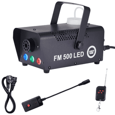 shumee LIGHT4ME FM 500 LED V2 naprava za meglo z brezžičnim daljinskim upravljalnikom, žični krmilnik, 500 W svetlobni učinek, 3 x 1 W RGB
