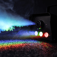 shumee LIGHT4ME FM 500 LED V2 naprava za meglo z brezžičnim daljinskim upravljalnikom, žični krmilnik, 500 W svetlobni učinek, 3 x 1 W RGB