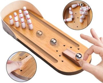 Netscroll Mini set za bowling z 10 keglji, BOWLTO.
