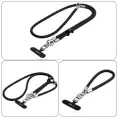 Tech-protect C10S Crossbody Strap vrvica za telefon, črna
