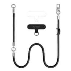 Tech-protect C10S Crossbody Strap vrvica za telefon, črna