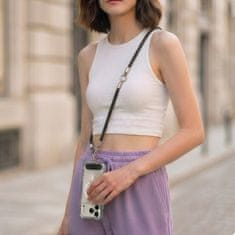 Tech-protect C10S Crossbody Strap vrvica za telefon, črna