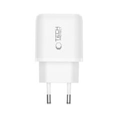 Tech-protect NCA65W GaN omrežni polnilnik USB / USB-C QC PD 65W, bel