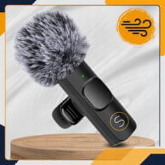 shumee 2x brezžični lavalier mikrofon za iPhone, telefon, računalnik, USB-C