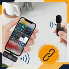 shumee 2x brezžični lavalier mikrofon za iPhone, telefon, računalnik, USB-C