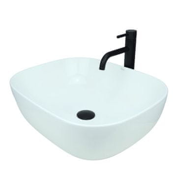 shumee GTM Design Aufsatzwaschbecken 50 cm - Glanz Modern Waschbecken ohne Hahnloch - Elegant Aufsatzwaschbecken Oval für Badezimmer und Gäste WC - nur Bad Waschbecken