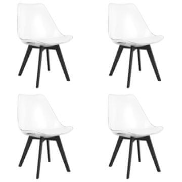 shumee Stol Mark - prozorne / črne noge x 4