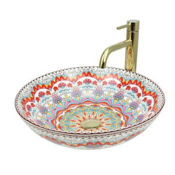 shumee GTM Design Aufsatzwaschbecken 40 cm - Glanz Modern Waschbecken ohne Hahnloch - Elegant Aufsatzwaschbecken Oval für Badezimmer und Gäste WC - nur Bad Waschbecken