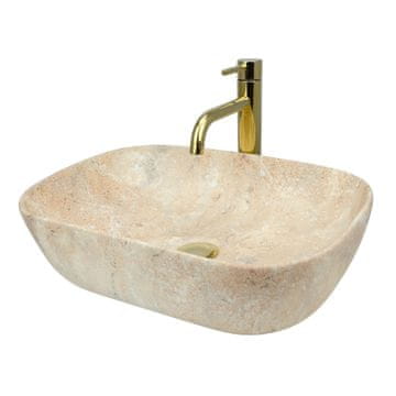shumee GTM Design Aufsatzwaschbecken 46 cm - Matt Modern Waschbecken ohne Hahnloch - Elegant Aufsatzwaschbecken Oval für Badezimmer und Gäste WC - nur Bad Waschbecken