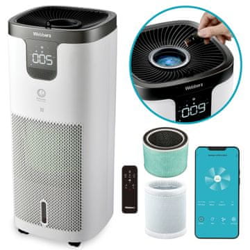 Webber Webber APEH11003 WiFi HEPA 12 čistilec zraka UV ionizator vlažilec zraka