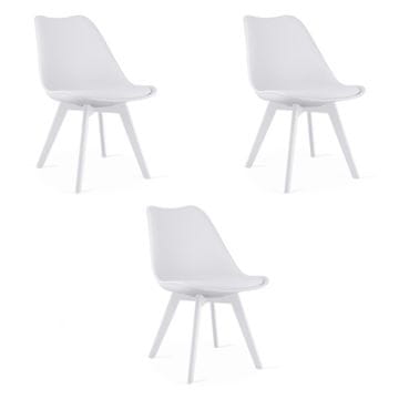 shumee Stol Mark - bel / bele noge x 3