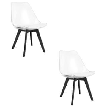 shumee Stol Mark - prozorne / črne noge x 2