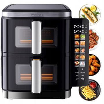 Webber Dvojni navpični cvrtnik brez maščobe Cvrtnik na zrak 2800 W 11 l XXL webber