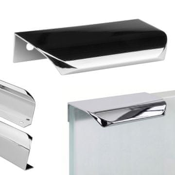shumee Ročaj za pohištvo, rob krom loft cm, kuhinja, elegantna mat UA02 Ročaj za pohištvo, rob krom loft 100 cm, kuhinja, elegantna mat UA02