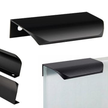 shumee Črn pohištveni ročaj z loft robom cm, elegantni mat, kuhinjski UA02 Črn pohištveni ročaj z loft robom 27,6 cm, elegantni mat, kuhinjski UA02