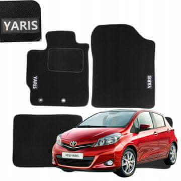 shumee Velurne talne preproge za Toyota Yaris III 2011-2019 velurne talne preproge z vezenjem B