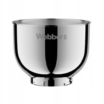 Webber 4-litrska posoda iz nerjavečega jekla za kuhinjske robote Webber SM15 in SM16 - originalna posoda, prostorna