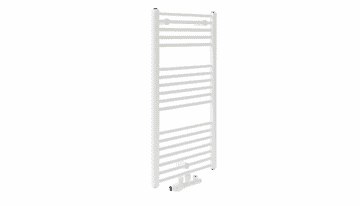 shumee Kopalniški radiator Luxrad MAX 92,2×50 cm bel, spodnji priključek, moč 447 W
