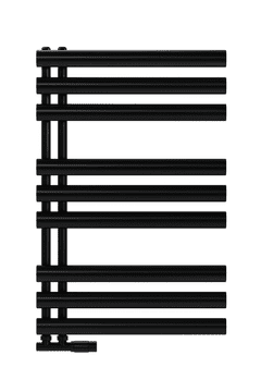 shumee Kopalniški radiator Luxrad Oval E 86,2x50 cm mat črn 341W