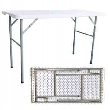 shumee Zložljiva vrtna gostinska miza 120x60 CM Nuforma terasna miza