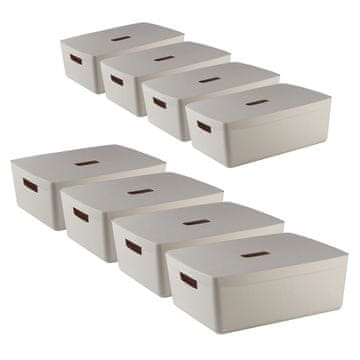 IDEA HOME IH flexistore zabojnik 19L 8 kosov nevtralen