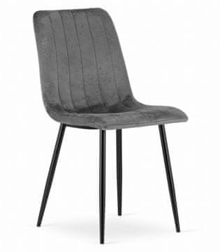 shumee Lava stol - temno siv žamet x 1