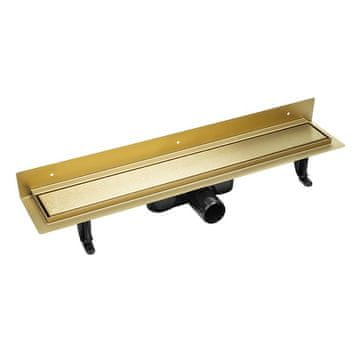 Laveo Linearni odtok 60 cm, stenski, zlat