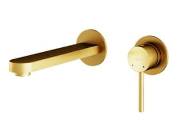 Besco Vgradna pipa za umivalnik Besco Decco Gold Matte