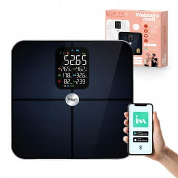 Webber Analitična kopalniška tehtnica 16 parametrov Apple Health, Google Fit, IF1321C