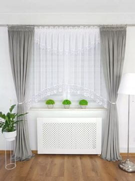 shumee Zavesa z gipur čipko 400 x 160, cvetlična gipur čipka