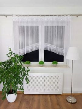 shumee Pripravljena zavesa z 20 cm gipurnim lokom - bela markizeta 300x120 cm