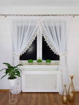 shumee Elegantna voile zavesa z gipurno čipko - stilska in funkcionalna!