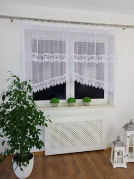 shumee Gotova mrežasta zavesa 400x120cm Dvojna gipur čipka