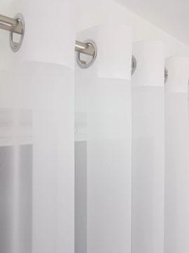 shumee Gotova bela voile zavesa 300x250 cm z očesci - gladka