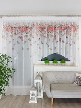 shumee Komplet zaves za balkon 400x150 cm + 140x250 cm iz cvetličnega blaga