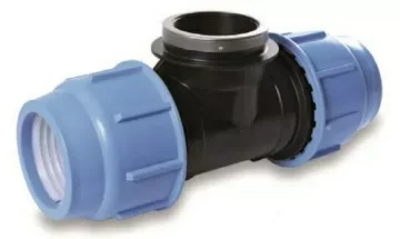 shumee PE T-kos z navojem 63-2\' F-63 modro tesnilo PN16