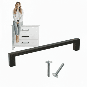 shumee Pohištveni ročaj črne barve loft mat ročaj skyline 192 mm loft AKS