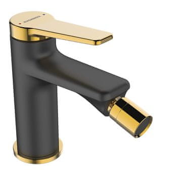 Kuchinox Alanis Black Gold samostoječa bide pipa z zamaškom