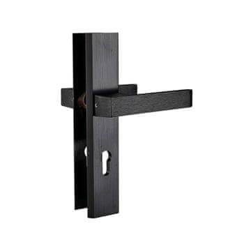 Kuchinox Floko črna aluminijasta kljuka za vrata, 72 mm moderna