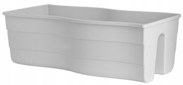 Form-Plastic Cvetlični lonec Wave 60 z ograjo | Bel