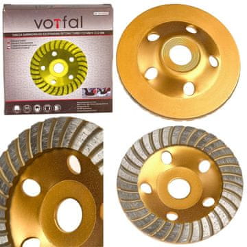 VORFAL Diamantni lončasti disk za brušenje betona 125 mm turbo